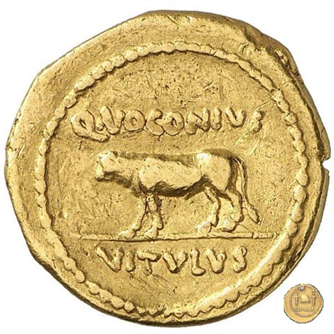 526/1 - aureo C. Iulius Caesar Octavianus / Q. Voconius Vitulus 40 BC (Roma)