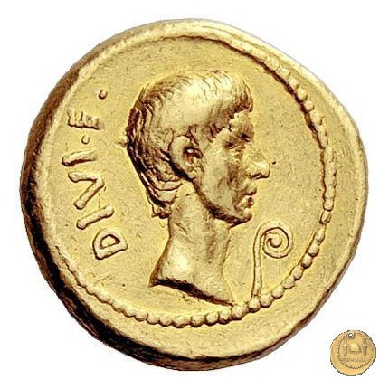 526/3 - aureo C. Iulius Caesar Octavianus / Q. Voconius Vitulus 40 BC (Roma)