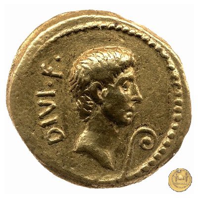 526/3 - aureo C. Iulius Caesar Octavianus / Q. Voconius Vitulus 40 BC (Roma)