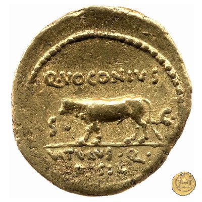 526/3 - aureo C. Iulius Caesar Octavianus / Q. Voconius Vitulus 40 BC (Roma)