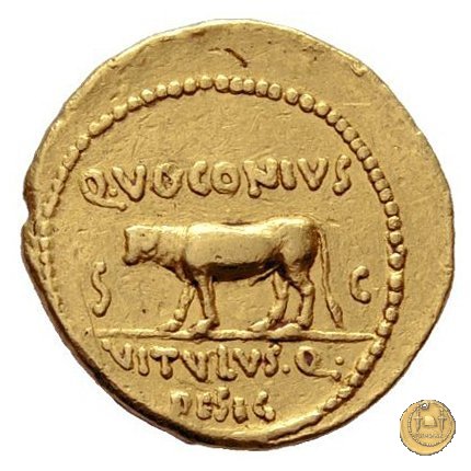 526/3 - aureo C. Iulius Caesar Octavianus / Q. Voconius Vitulus 40 BC (Roma)