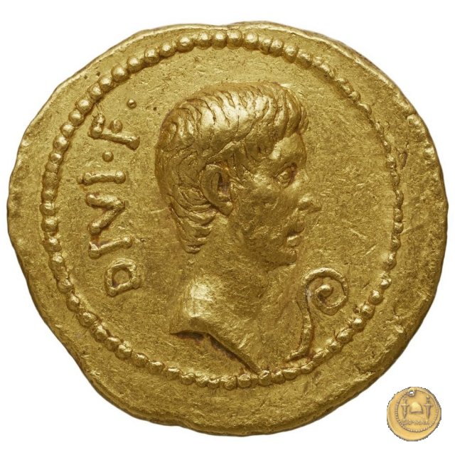 526/3 - aureo C. Iulius Caesar Octavianus / Q. Voconius Vitulus 40 BC (Roma)