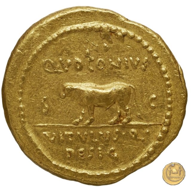 526/3 - aureo C. Iulius Caesar Octavianus / Q. Voconius Vitulus 40 BC (Roma)