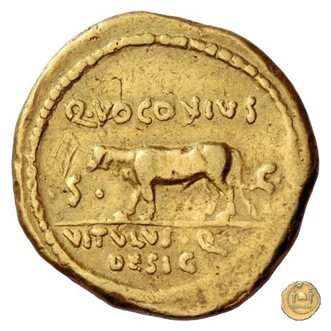 526/3 - aureo C. Iulius Caesar Octavianus / Q. Voconius Vitulus 40 BC (Roma)