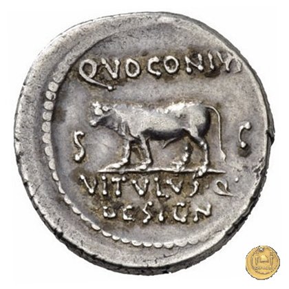 526/4 - denario Q. Voconius Vitulus 40 a.C. (Roma)
