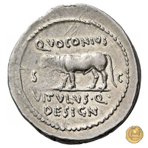 526/4 - denario Q. Voconius Vitulus 40 BC (Roma)