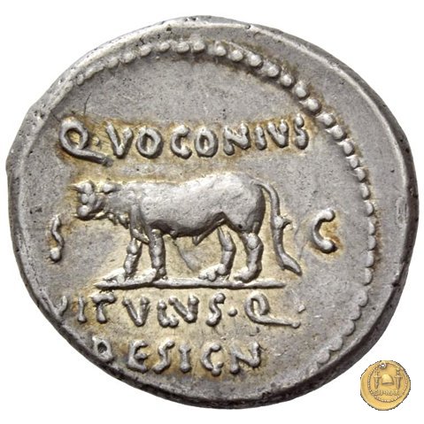 526/4 - denario Q. Voconius Vitulus 40 BC (Roma)