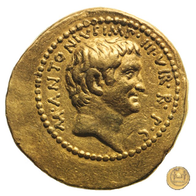 527/1 - aureo M. Antonius / Octavia 39 BC (Itinerante con M. Antonius)