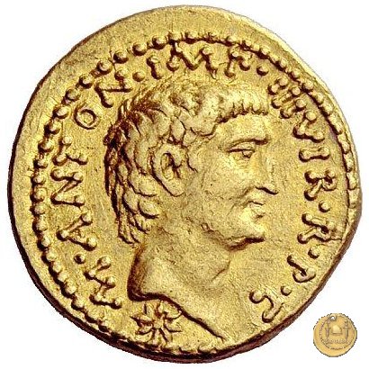 528/1 - aureo M. Antonius / C. Iulius Caesar Octavianus 39 BC (Itinerante con M. Antonius)