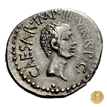 528/2 - denario M. Antonius / C. Iulius Caesar Octavianus 39 BC (Itinerante con M. Antonius)