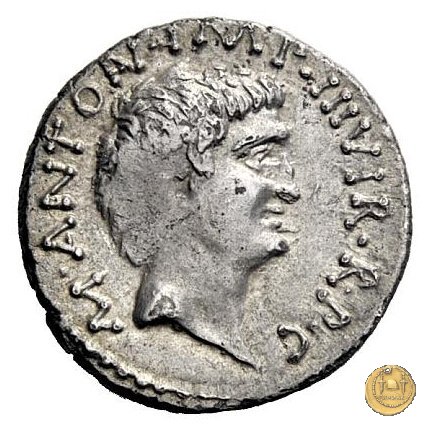 528/2 - denario M. Antonius / C. Iulius Caesar Octavianus 39 BC (Itinerante con M. Antonius)