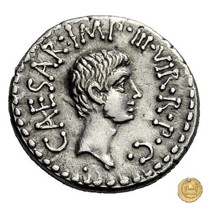 528/2 - denario M. Antonius / C. Iulius Caesar Octavianus 39 BC (Itinerante con M. Antonius)