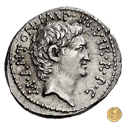 528/2 - denario M. Antonius / C. Iulius Caesar Octavianus 39 BC (Itinerante con M. Antonius)