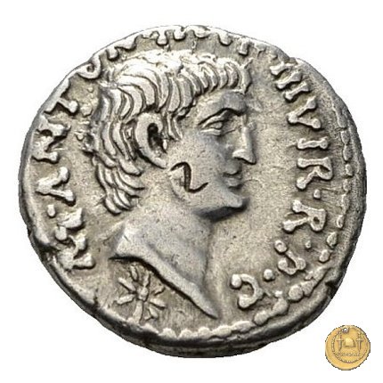 528/2 - denario M. Antonius / C. Iulius Caesar Octavianus 39 BC (Itinerante con M. Antonius)