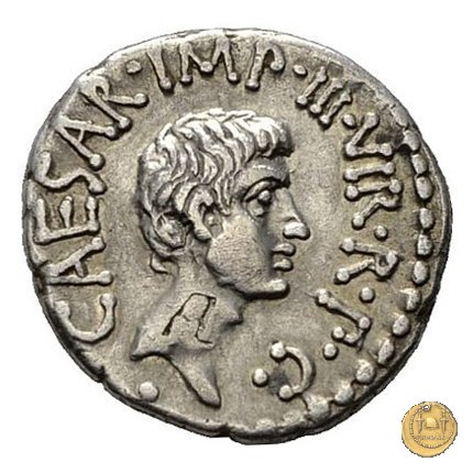 528/2 - denario M. Antonius / C. Iulius Caesar Octavianus 39 BC (Itinerante con M. Antonius)