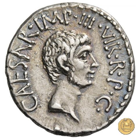 528/2 - denario M. Antonius / C. Iulius Caesar Octavianus 39 BC (Itinerante con M. Antonius)