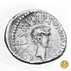 528/3 - denario M. Antonius / C. Iulius Caesar Octavianus 39 BC (Itinerante con M. Antonius)