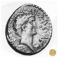 528/3 - denario M. Antonius / C. Iulius Caesar Octavianus 39 BC (Itinerante con M. Antonius)