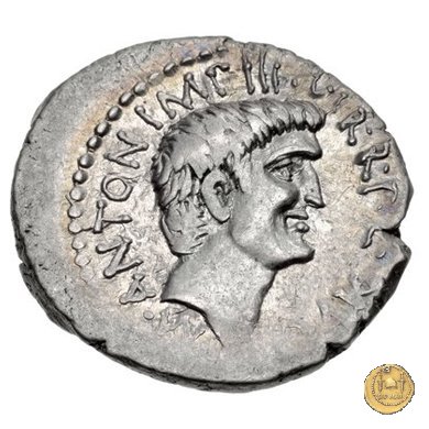 528/3 - denario M. Antonius / C. Iulius Caesar Octavianus 39 BC (Itinerante con M. Antonius)