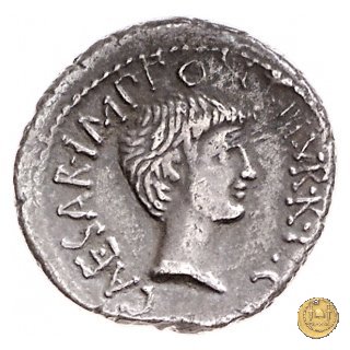 528/3 - denario M. Antonius / C. Iulius Caesar Octavianus 39 BC (Itinerante con M. Antonius)