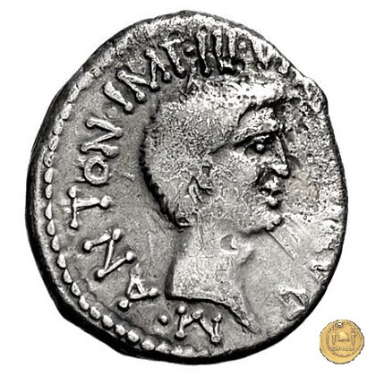 528/3 - denario M. Antonius / C. Iulius Caesar Octavianus 39 BC (Itinerante con M. Antonius)