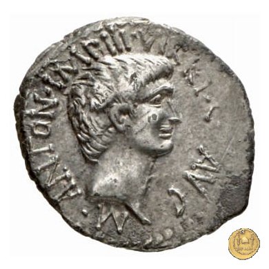 528/3 - denario M. Antonius / C. Iulius Caesar Octavianus 39 BC (Itinerante con M. Antonius)