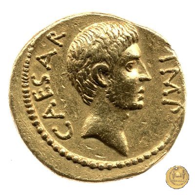 529/1 - aureo C. Iulius Caesar Octavianus / M. Antonius 39 BC (Itinerante con Octavianus)