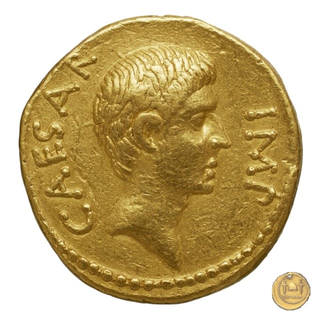 529/1 - aureo C. Iulius Caesar Octavianus / M. Antonius 39 BC (Itinerante con Octavianus)