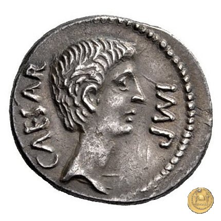 529/2 - denario C. Iulius Caesar Octavianus / M. Antonius 39 a.C. (Itinerante con Octavianus)
