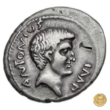 529/3 - denario M. Antonius / C. Iulius Caesar Octavianus 39 BC (Itinerante con Octavianus)