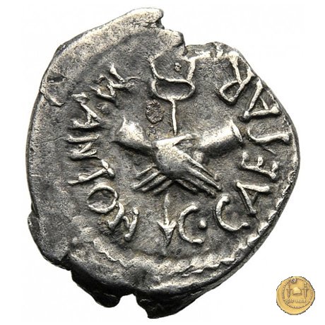 529/4 - quinario C. Iulius Caesar Octavianus / M. Antonius 39 BC (Itinerante con Octavianus)