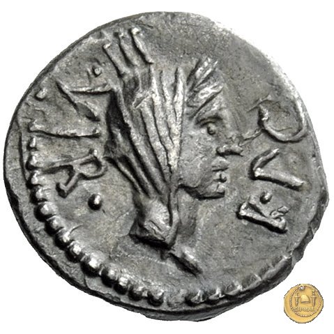 529/4 - quinario C. Iulius Caesar Octavianus / M. Antonius 39 BC (Itinerante con Octavianus)