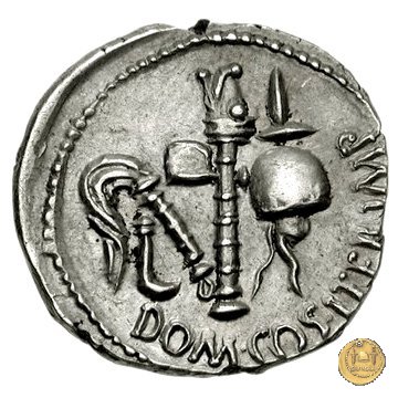 532/1 - denario Cn. Domitius M.f.M.n. Calvinus 39 BC (Osca)