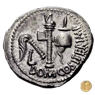 532/1 - denario Cn. Domitius M.f.M.n. Calvinus 39 BC (Osca)