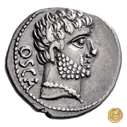 532/1 - denario Cn. Domitius M.f.M.n. Calvinus 39 BC (Osca)