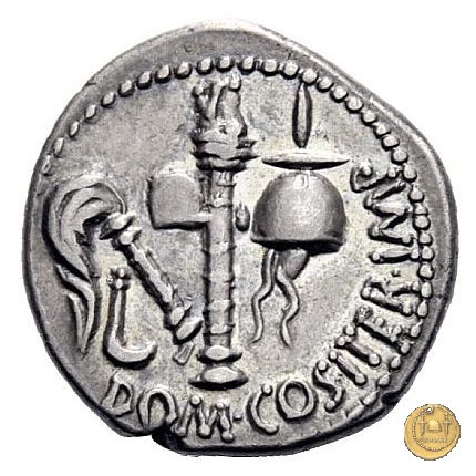 532/1 - denario Cn. Domitius M.f.M.n. Calvinus 39 BC (Osca)