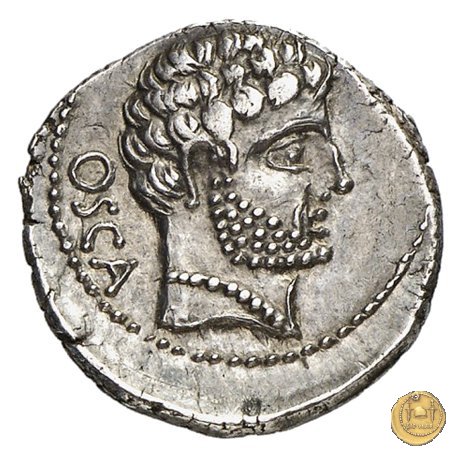 532/1 - denario Cn. Domitius M.f.M.n. Calvinus 39 BC (Osca)