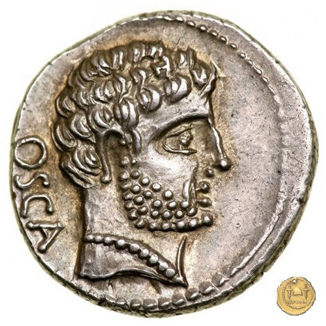 532/1 - denario Cn. Domitius M.f.M.n. Calvinus 39 BC (Osca)