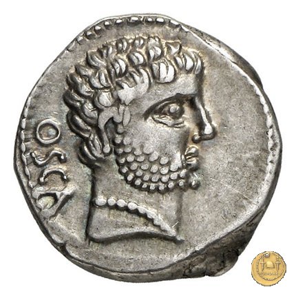 532/1 - denario Cn. Domitius M.f.M.n. Calvinus 39 BC (Osca)