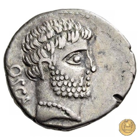 532/1 - denario Cn. Domitius M.f.M.n. Calvinus 39 BC (Osca)