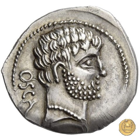 532/1 - denario Cn. Domitius M.f.M.n. Calvinus 39 BC (Osca)