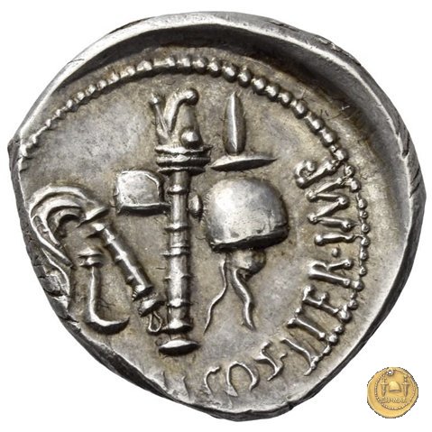 532/1 - denario Cn. Domitius M.f.M.n. Calvinus 39 BC (Osca)