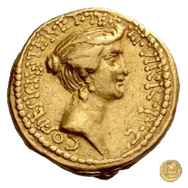 533/3 - aureo M. Antonius / Octavia 38 a.C. (Itinerante con M. Antonius)