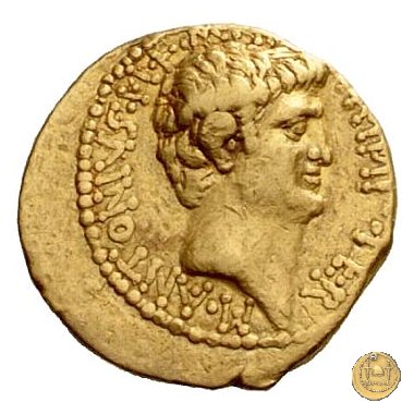 533/3 - aureo M. Antonius / Octavia 38 a.C. (Itinerante con M. Antonius)