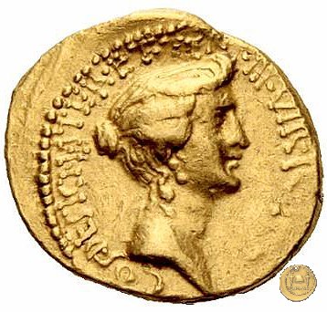 533/3 - aureo M. Antonius / Octavia 38 a.C. (Itinerante con M. Antonius)
