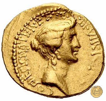 533/3 - aureo M. Antonius / Octavia 38 BC (Itinerante con M. Antonius)