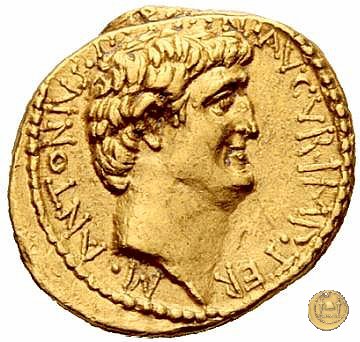 533/3 - aureo M. Antonius / Octavia 38 BC (Itinerante con M. Antonius)
