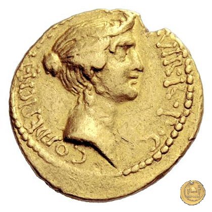 533/3 - aureo M. Antonius / Octavia 38 a.C. (Itinerante con M. Antonius)