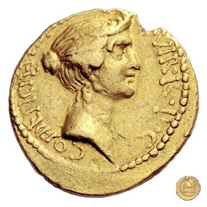 533/3 - aureo M. Antonius / Octavia 38 BC (Itinerante con M. Antonius)