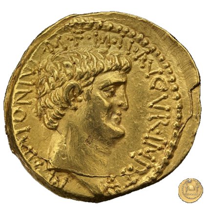 533/3 - aureo M. Antonius / Octavia 38 BC (Itinerante con M. Antonius)